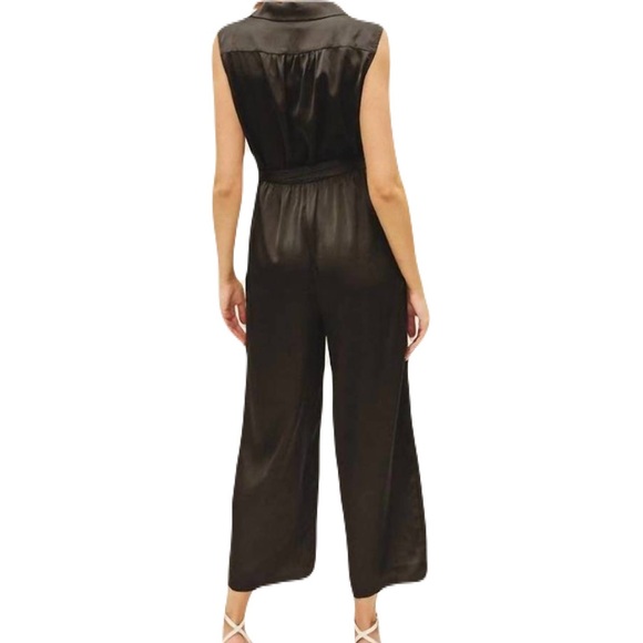 Dress Forum Black Satin Jumpsuit | Evening NYE - Picture 2 of 6